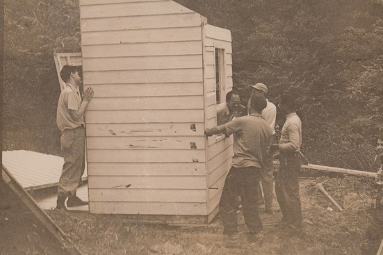 Kaneji Domoto at one of Usonia's construction sites