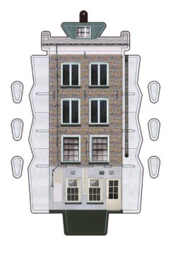 A small-scale model kit of the Anne Frank House