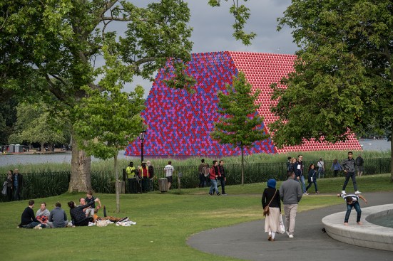 Christo and Jeanne-ClaudeThe London Mastaba (2016-18)Serpentine Lake, Hyde Park