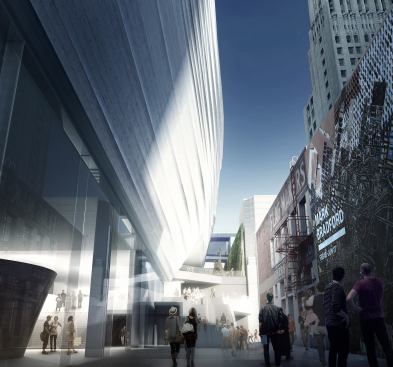 November 2011 rendering showing the Howard Street entrance.