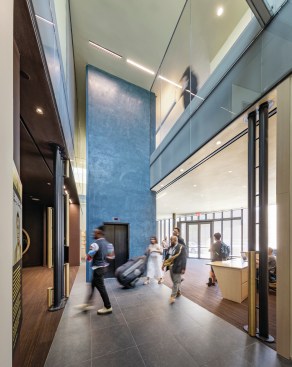 Daylight pours into the Louis Armstrong Center