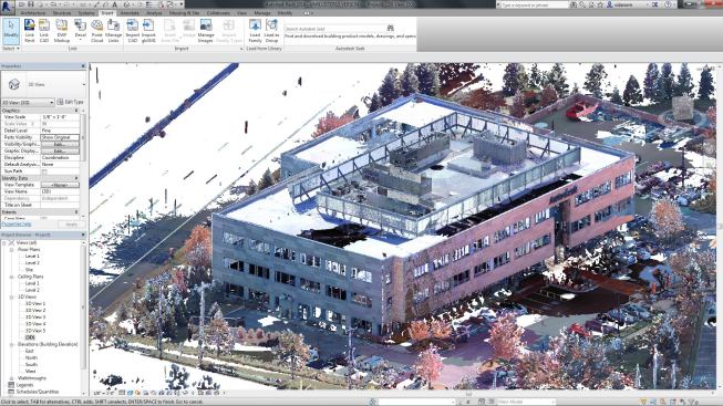 Autodesk ReCap converts information from laser scans and photographs into three-dimensional data.