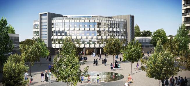 Rendered view of Chobham Academy.