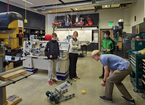 The+robotics+lab+supports+the+school%e2%80%99s+award+winning+team%2c+Skunk+Works.