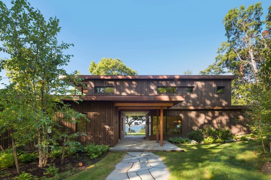  East elevation with view of breezeway