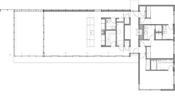 The house's floor plan.