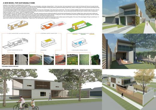 Third Place - New Model for Sustainable Home - renderings and sustainable components