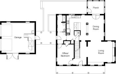 The first-floor plan.