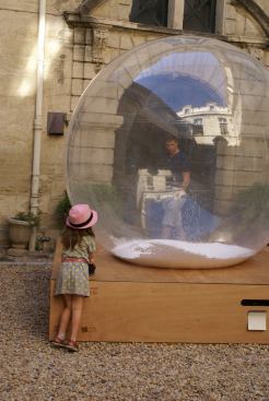 A snowglobe installation by the designers, engineers and manufacturers of Toulouse-based Archicool Collectif.