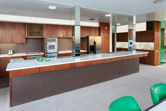 The kitchen of the John Rados Residence in Rancho Palos Verdes, Calif., designed by Richard Neutra in 1957.