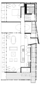 Given a tight construction schedule and a shortage of local labor, the house�s frame and floor, wall, and ceiling systems will be precisely fabricated off site. The entire assembly, from the piling platform on up, is designed to be completed in 30 days.