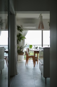 The living room visible already from the entrance