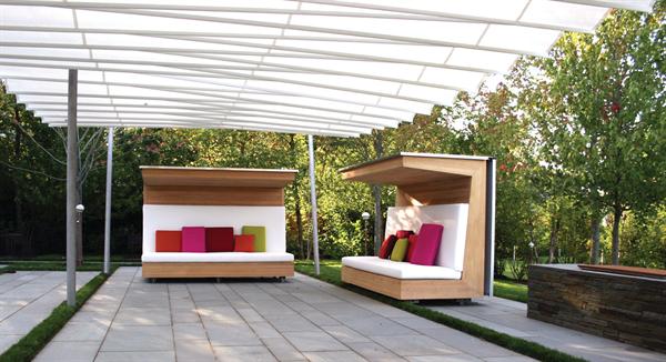 Open Lanterns with overhead sunshade deployed