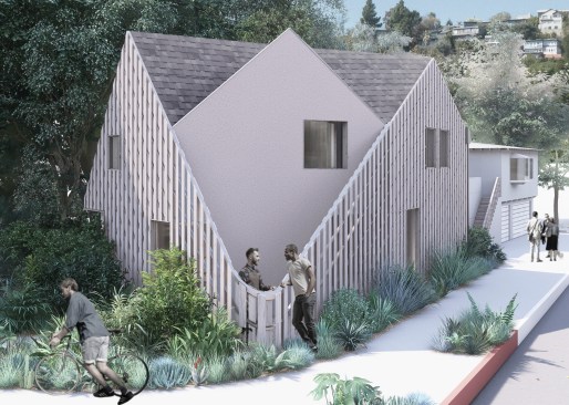A rendering of the firm’s most recent project, the Van Pelt House.