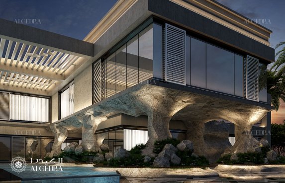 Luxury villa exterior lighting design