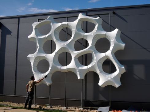 A mock-up of a Mega Panel comprising Elegant Embellishments' Prosolve modular tiles.