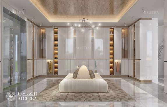 Dressing room interior