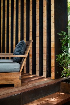 Detail View at Plate Steel Screen Wall