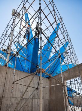 Wendy, designed by Young Architects Program winner HWKN, on display in the courtyard of MoMA PS1 in Long Island City, N.Y.