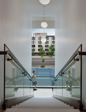 South entrance at dusk