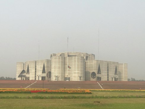 Jatiya Sangsad Bhaban or National Parliament House, in Bangladesh.
