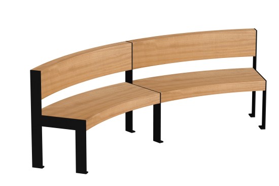 Bench 201. Curved bench. 
