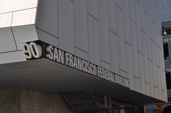 Detail of the San Francisco Federal Building, by Morphosis Architects.