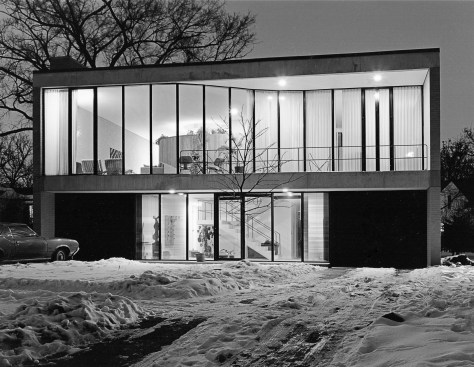 The Ruth Nelson and Robert J. Freeark House, completed in Riverside, Ill., in 1975