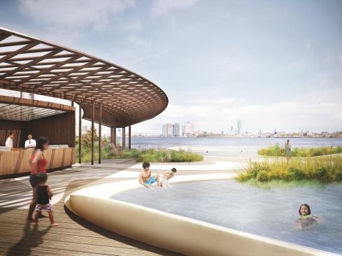 Proposed swimming pools at Stuyvesant Cove.