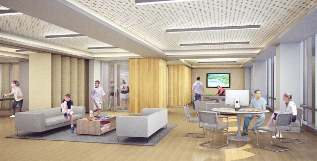 Multipurpose recreation room for teens