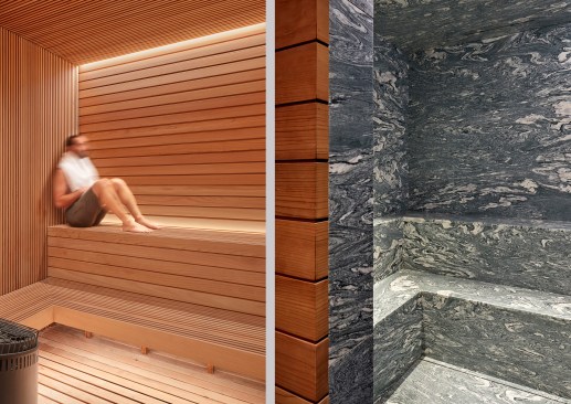 Custom sauna and steam room 