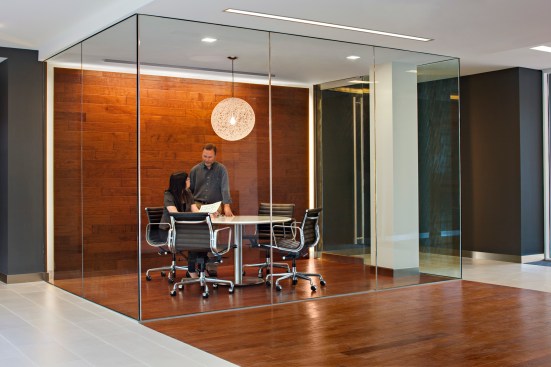 The visitor conference room at the front door