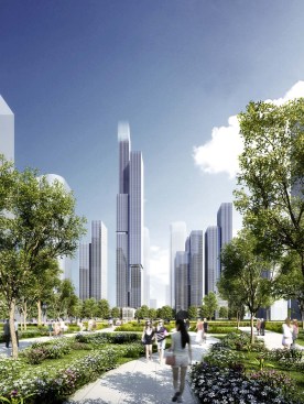 Nanjing Financial City Site 47

Internationaler Wettbewerb 2015 - 1. Preis (2016)

Auf einen 65.000 m² großen Grundstück im CBD des Hexi Districtes in Nanjing sollen oberirdisch 500.000 m² Mixed-Use errichtet werden. Neben 4 Hochhäusern mit einer Höhe zwischen 154 m und 197 m soll auf dem Grundstück auch ein Landmarktower mit einer Höhe von 415 m errichtet werden.  

Entwurf: Meinhard von Gerkan und Nikolaus Goetze mit Marc Ziemons 
Partner: Nikolaus Goetze
Assoziierter Partner: Marc Ziemons 
Projektleitung: Jan Blasko
Bauherr: Nanjing Financial City Construction Development Co., Ltd

BGF: 785.098 m²
BRI: 3.700.000 m³