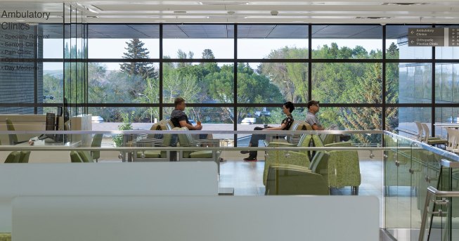 A connection with the outdoors is ever present in the new Ambulatory Care Building.