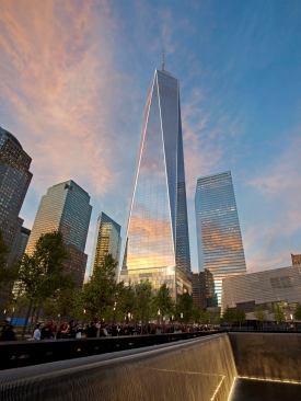 View from the 9//11 Memorial Plaza.