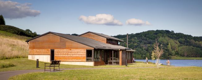 Clad in Corten steel, the building will weather to a deep brown color.