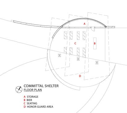 Plan of the Committal Shelter.