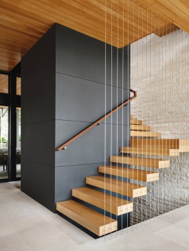 Cove House floating staircase.