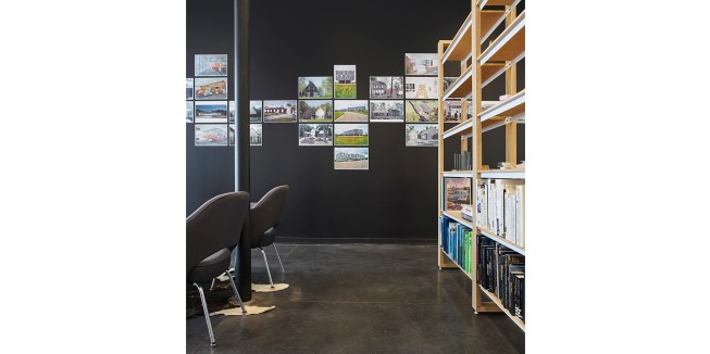 Studio portfolio wall.