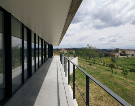 Concrete house porch