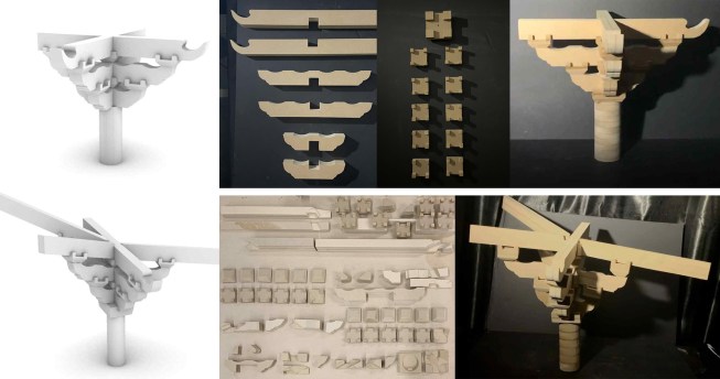 Gong-po: Standard(top) and Transformed(bottom) Prototype in Wood