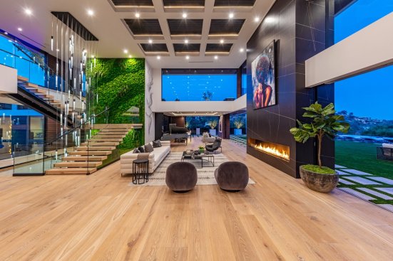 Open plan loft style modern luxury home in Los Angeles.