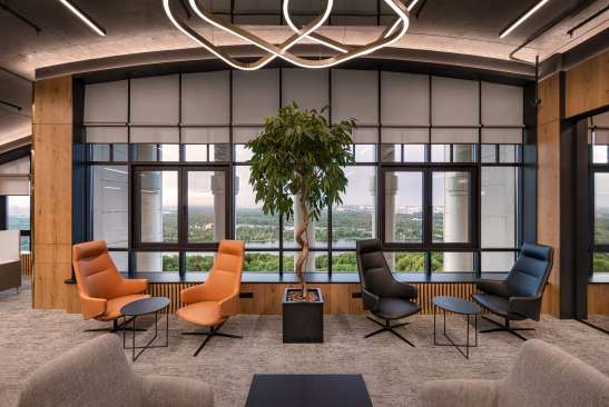 lounge zone with a collaboration zone