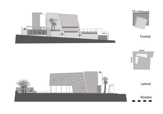 YS + 2 House, elevations.