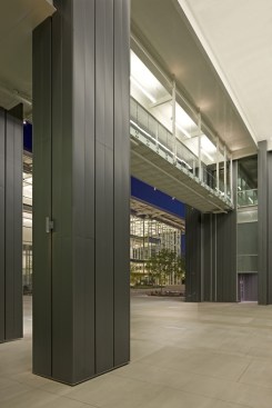 Exterior Covered Lobby and Bridge from Northeast