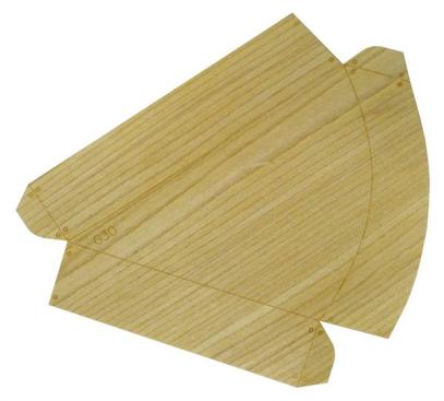 Petals were lasercut from thin wood laminate