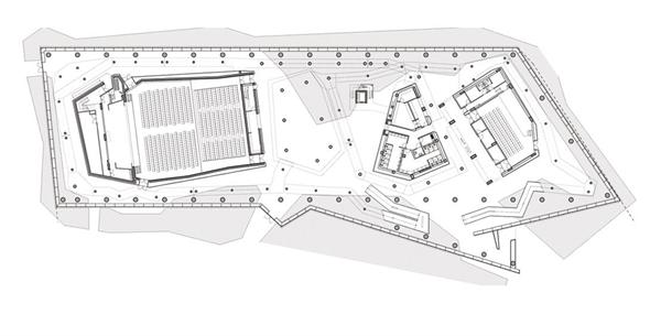 Floor plan, Raif Din?k?k Yalova Cultural Center