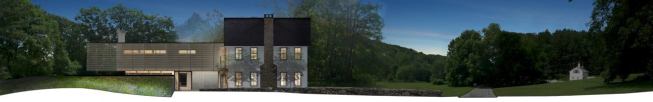 WD Residence, an on-the-boards addition to a 1910 house in Washington Depot, Conn.