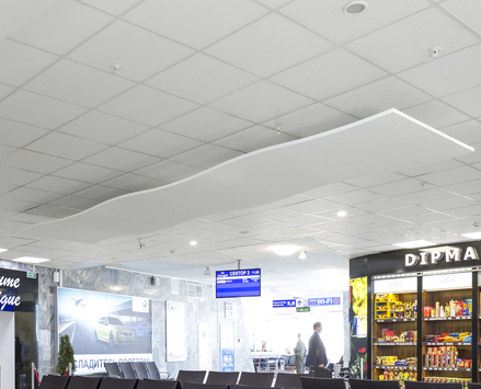 “With a high NRC, our ceiling panels help reduce the stressful din of noisy travellers and make it easier to hear important announcements in an international airport.”