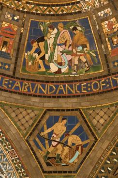 Rafael Guastavino, Jr. and Hildreth Meière collaborated on the tile murals in the Nebraska State Capitol by architect Bertram Goodhue (1931).